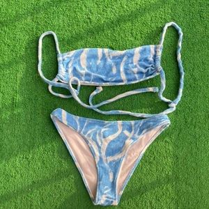 Stone Fox Swim size medium Mari terry bikini set